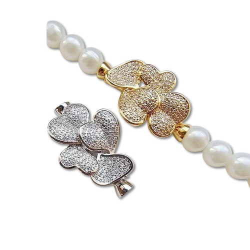 Kaitan Tembaga Lapis Emas, Kaitan Kalung, Kaitan kalung Mutiara, Aksesoris Kalung Mutiara