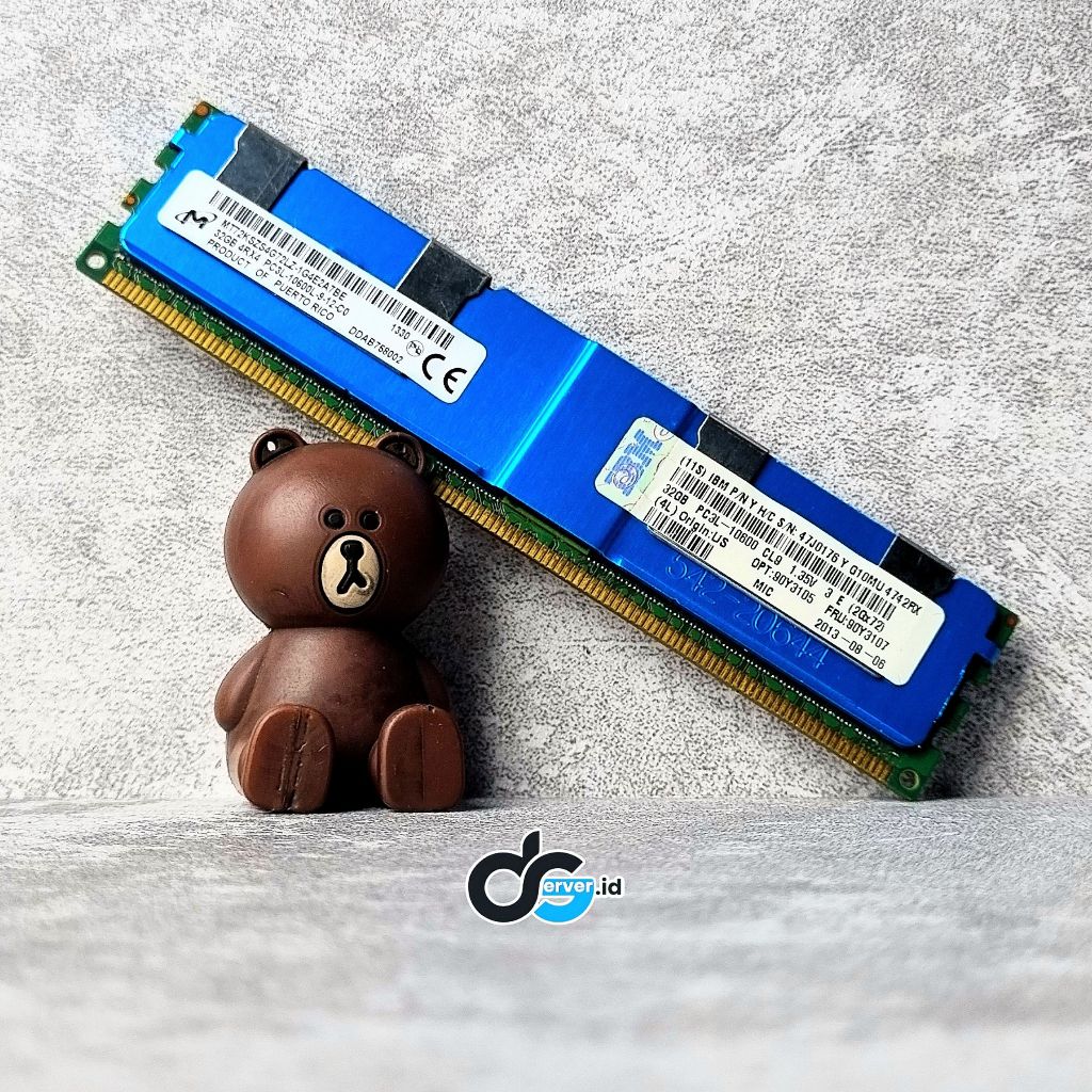 Memory Server 32GB DDR3 10600L 4Rx4 PC3L-10600L Micron