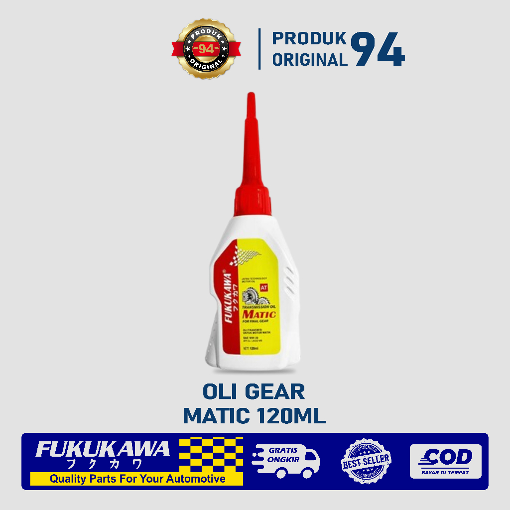 OLI GEAR FUKUKAWA 120 ML oli gardan gear matic sae 10W-30 API SL/JASO MB Fukukawa
