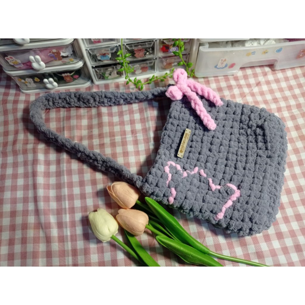 Tas Rajut Flower. Bag flower crochet