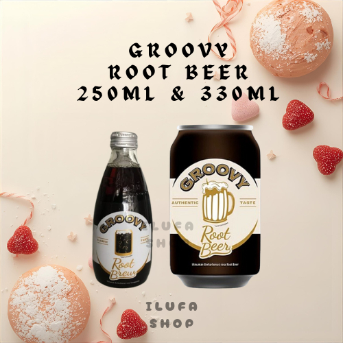 GROOVY ROOT BEER BOTOL 250ML KALENG 330ML