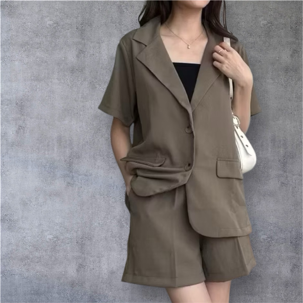 Misschic Set Blazer Celana Pendek - preloved