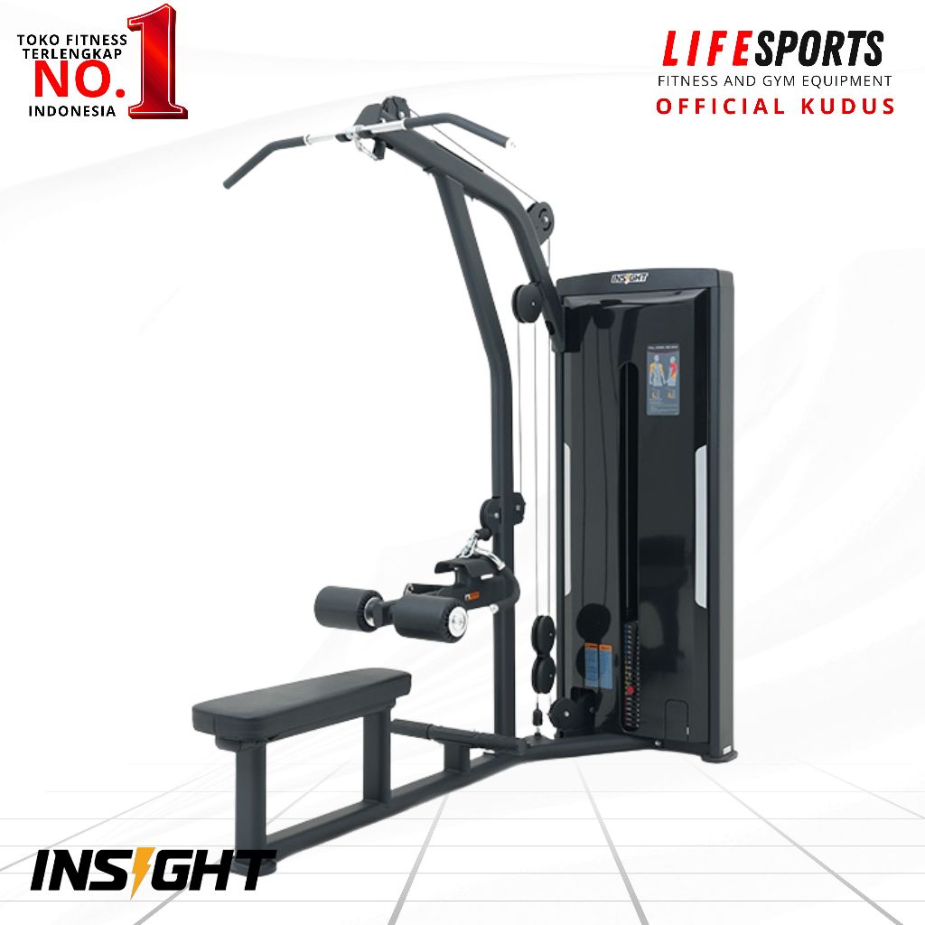 LIFESPORTS - ALAT OLAHRAGA FITNESS INSIGHT LAT PULLDOWN/SEATED ROW SA026 KOMERSIAL IMPORT
