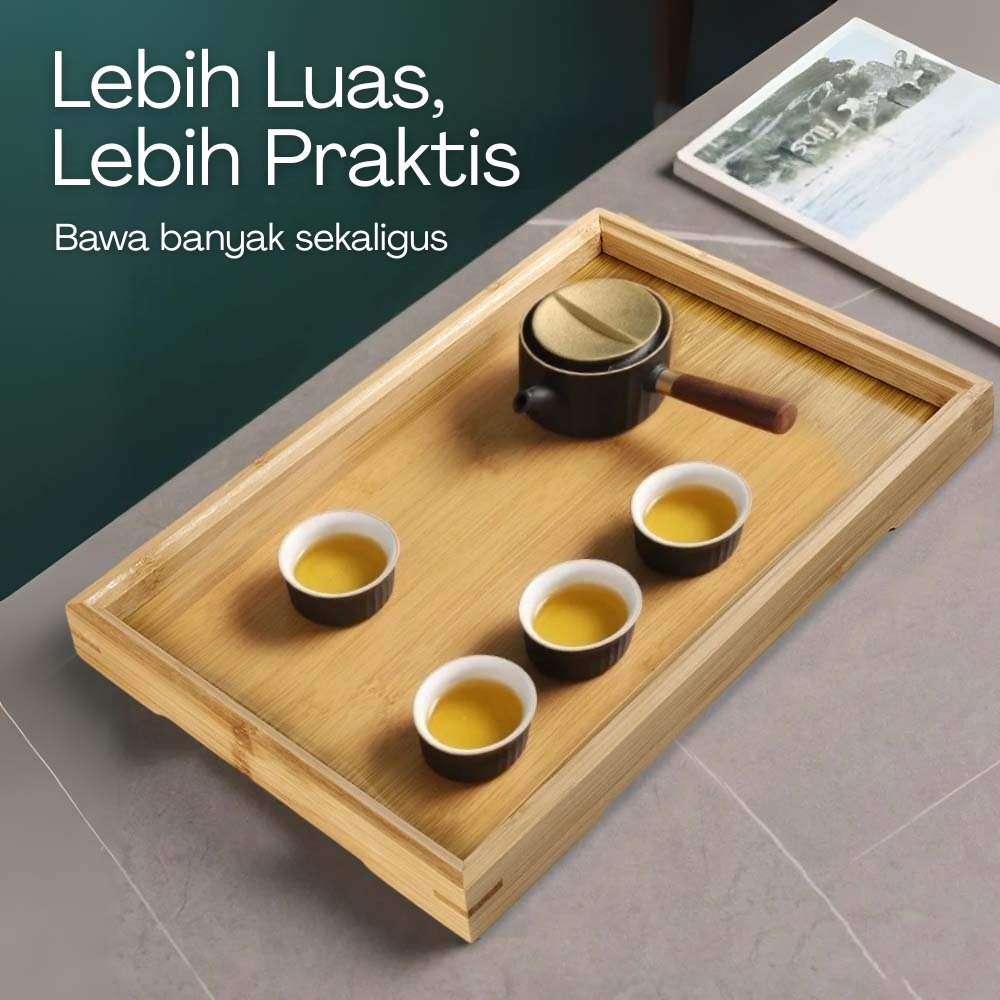 Tatakan Kayu Teko Teh Teh China Bamboo Tea Tray