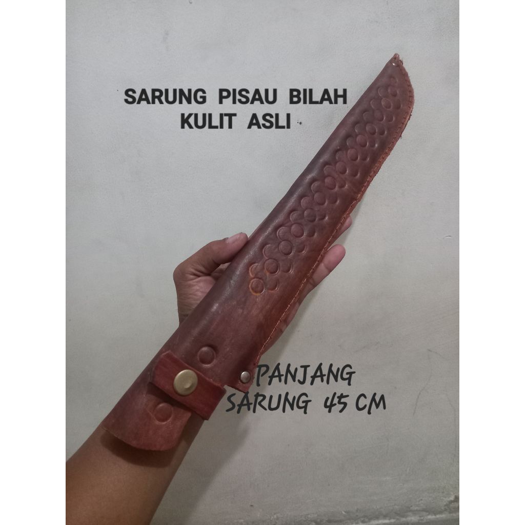 Sarung Pisau Bilah Lurus 18 inchi  Panjang 40 Cm  Kulit Asli