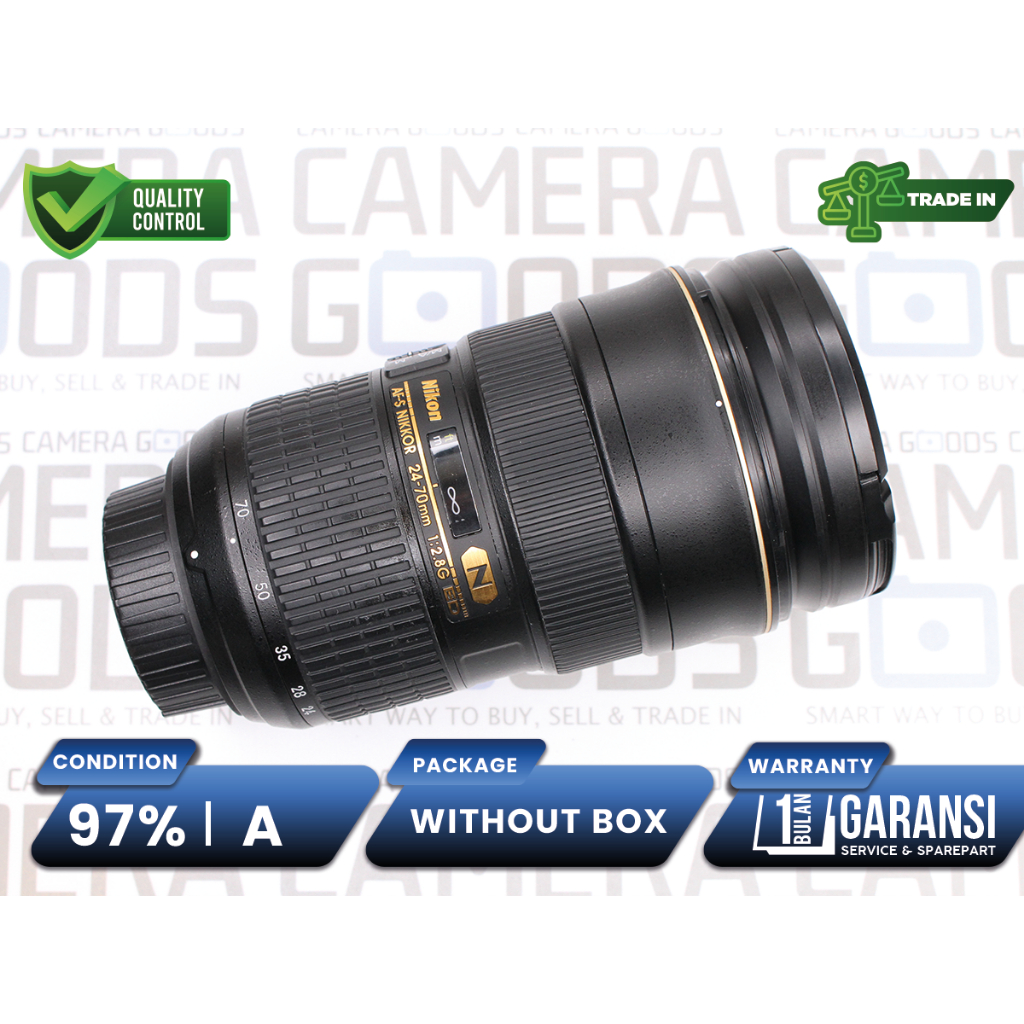 Lensa Nikon AFS 24-70mm F2.8G ED Lens Second Bekas Grade A / Nikkor 24-70mm f/2.8G - L250548
