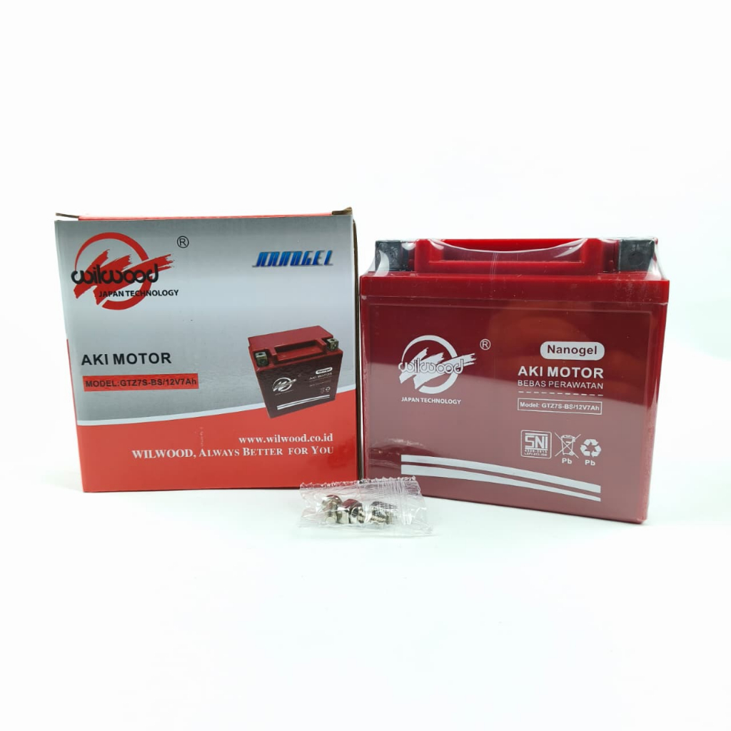 Wilwood Baterai Aki Motor Accu Kering Honda Vario 125 Techno FI Vario 150 Satria FU GTZ7S 7AH GTZ-7S