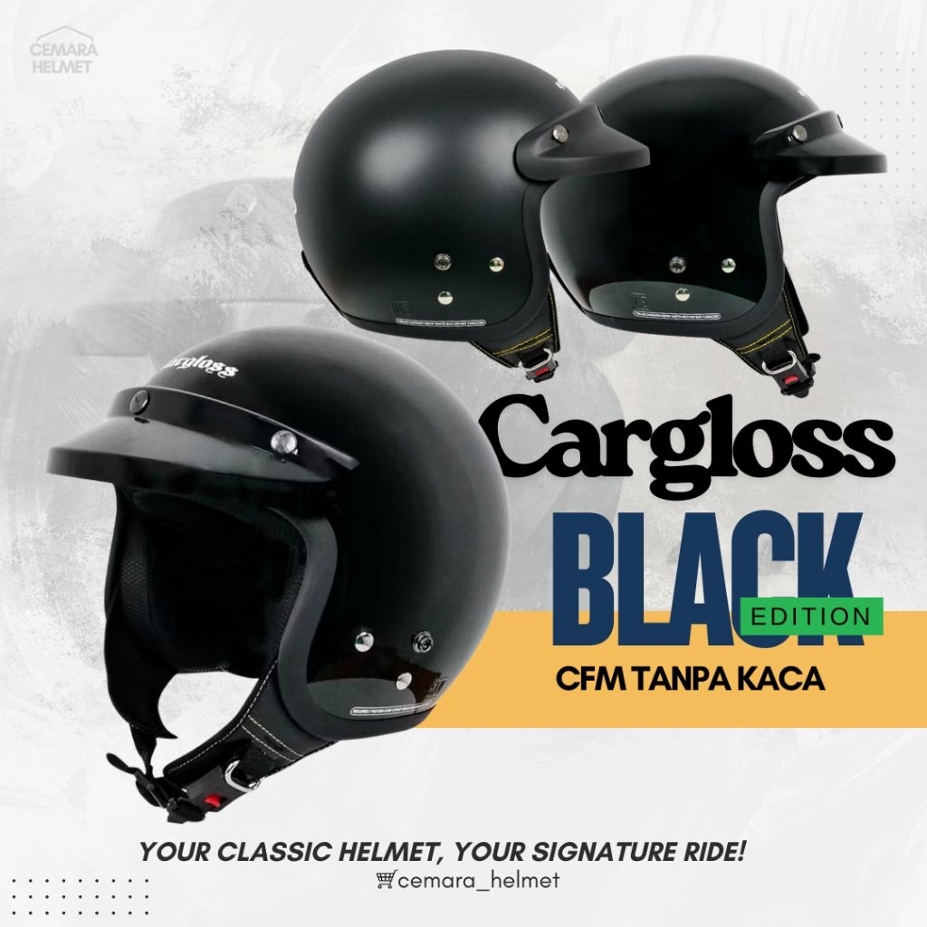 Helm CARGLOSS CFM Original Retro Half Face Standar SNI Unisex Helm Pria dan Wanita Ukuran M L XL War