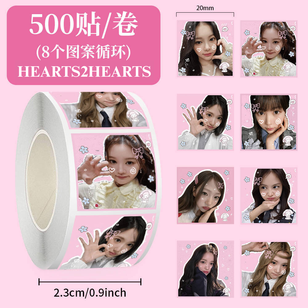 500 PCS HEARTS2HEARTS H2H KERTAS STIKER GULUNG STICKER ROLL KPOP mail deco freebies korea