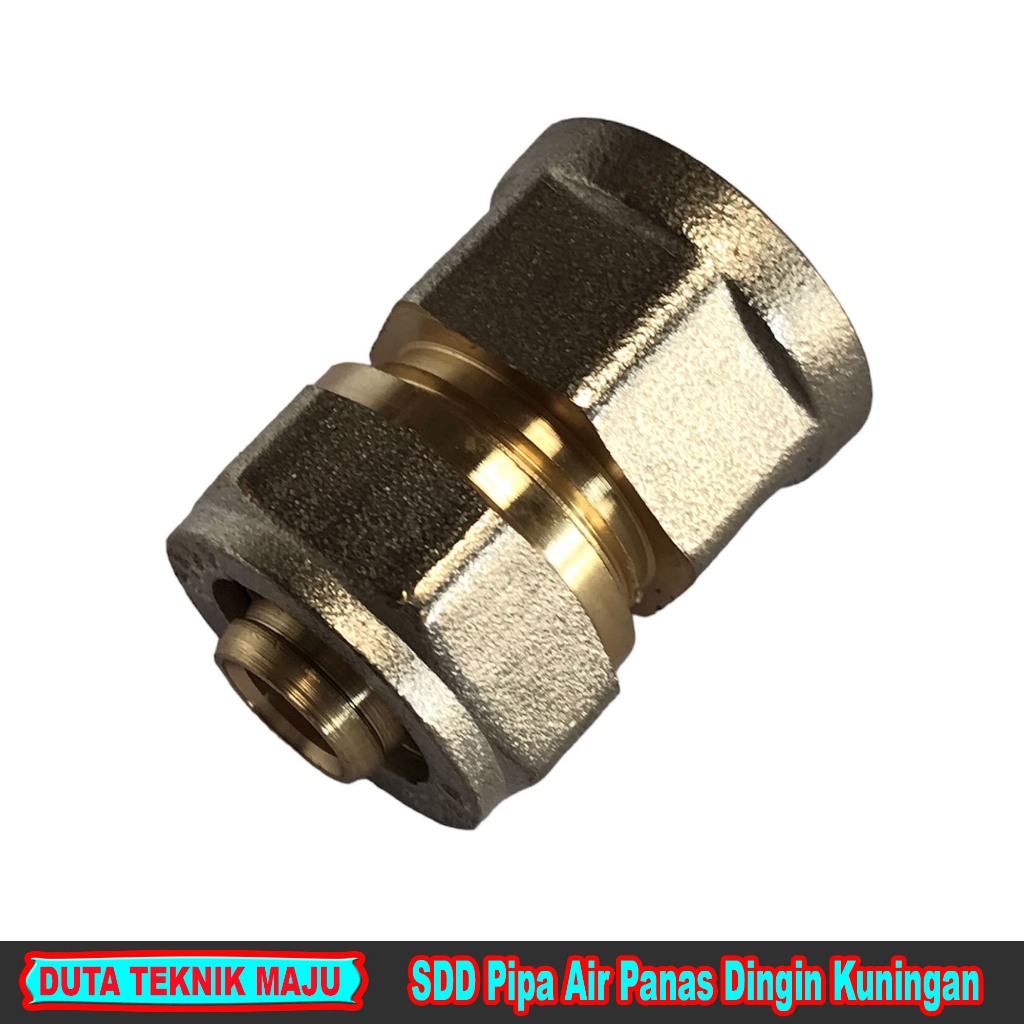 Sok Drat Dalam Kuningan 1/2 Inch Nepel Sambungan Pipa Air Panas Dingin Kuningan Water Heater