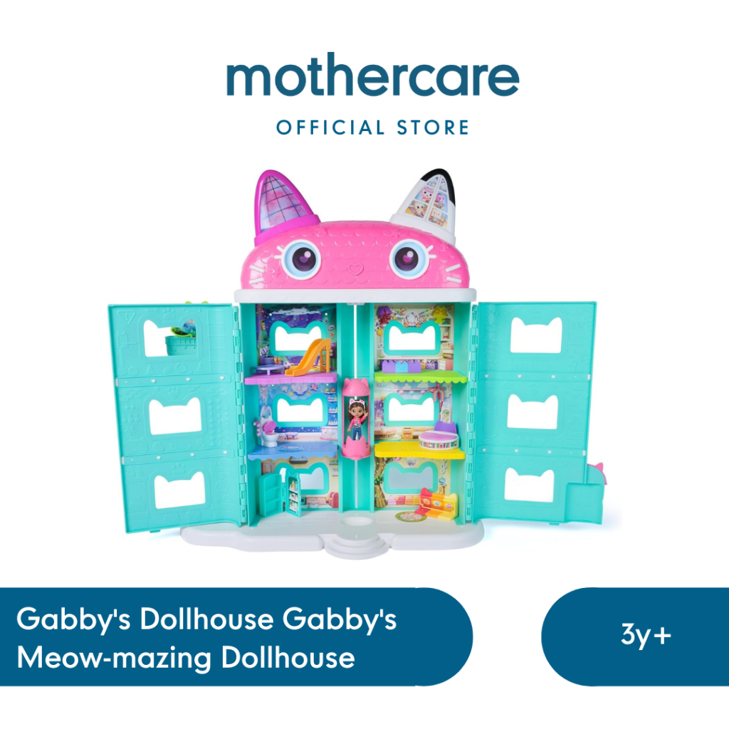 Gabby's Dollhouse Gabby's Meow-mazing Dollhouse - Mainan Rumah Boneka Karakter Animasi  Anak 3 Tahun