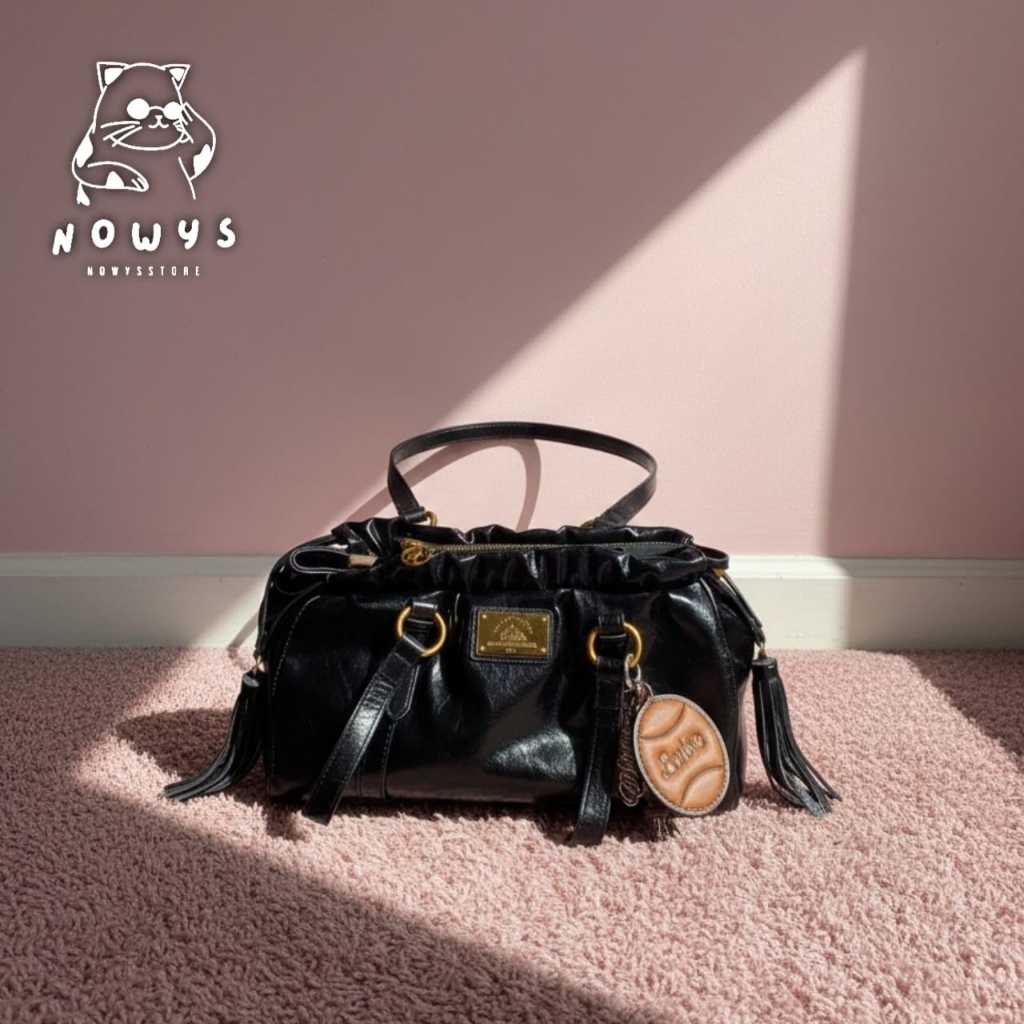 Tas Barbie Malibu Serut Official Hitam Tote Bag Shoulder Wanita Original