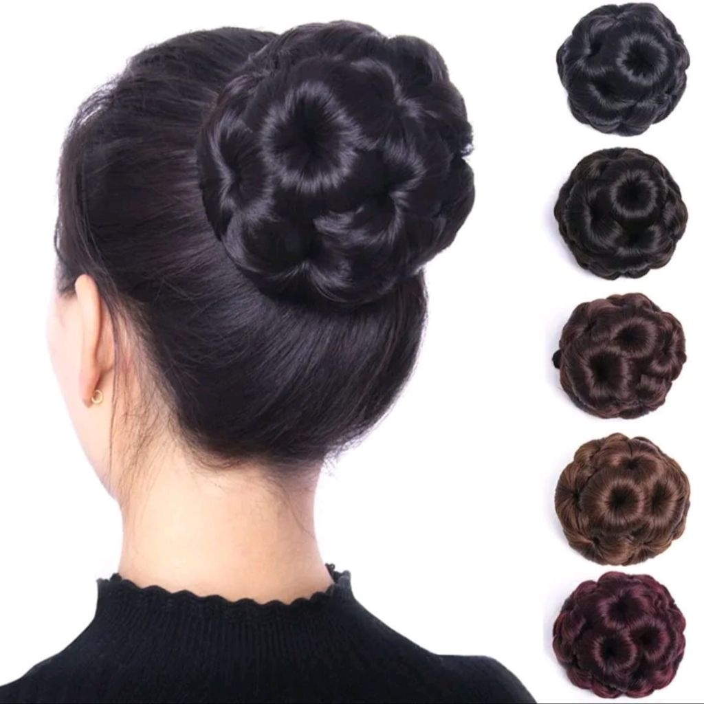 sanggul jepit jamur/sanggul bunga sanggul moderen rambut palsu