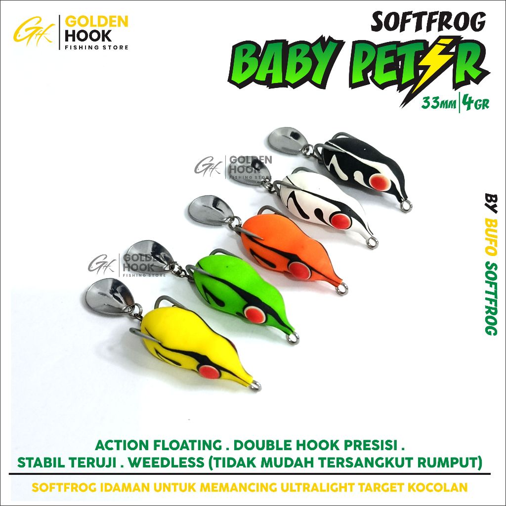 Baby Petir BUFO Softfrog . UMPAN GACOR CASTING GABUS . UMPAN MANCING CASTING