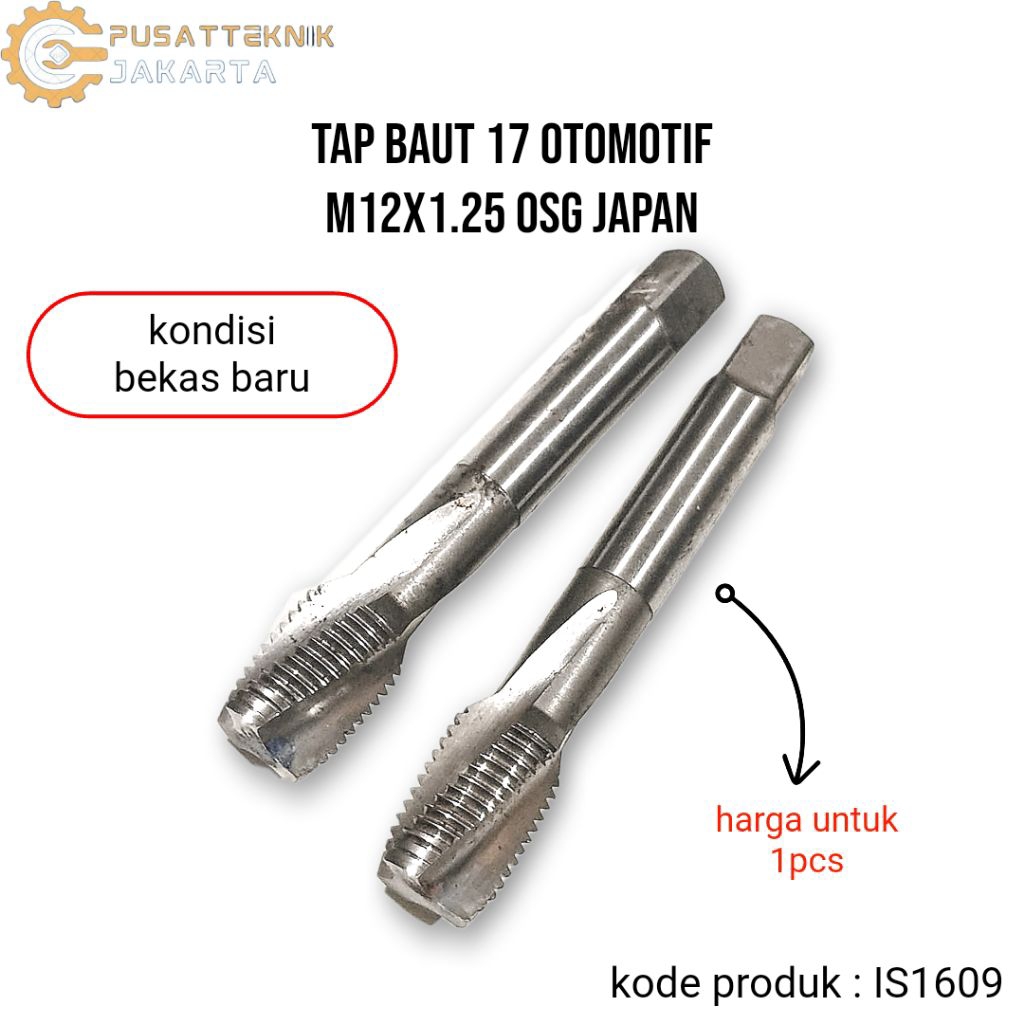 1pcs Tap m12x1.25 tap semi spiral tap baut 17 otomotif tap manual tap mesin bukan tap yamawa
