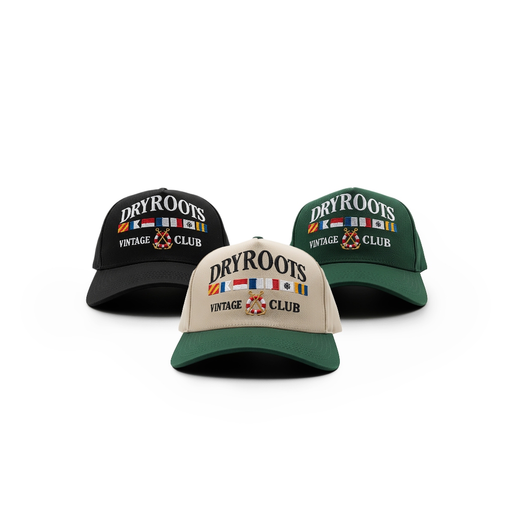 Dryroots Inc Topi Baseball Vintage Club Waving Polo Cap