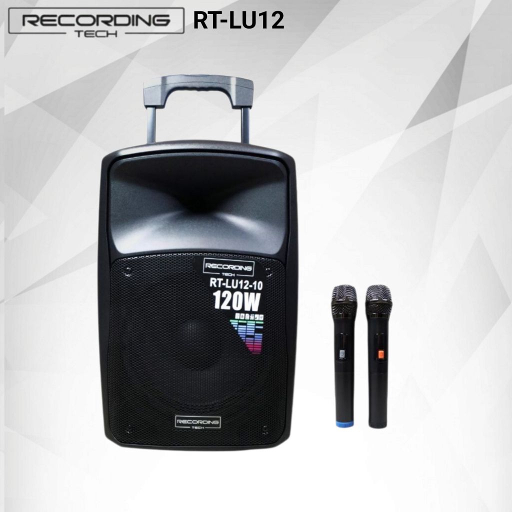 Recording Tech RT LU12 Speaker Aktif Portable 2 Mic Wireless Original