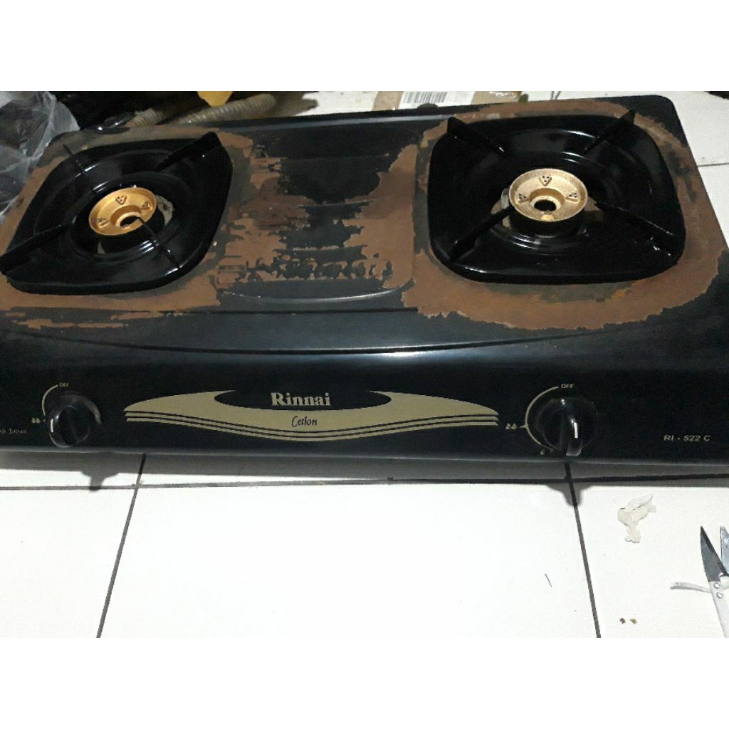 kompor rinai 2 tungku  seken