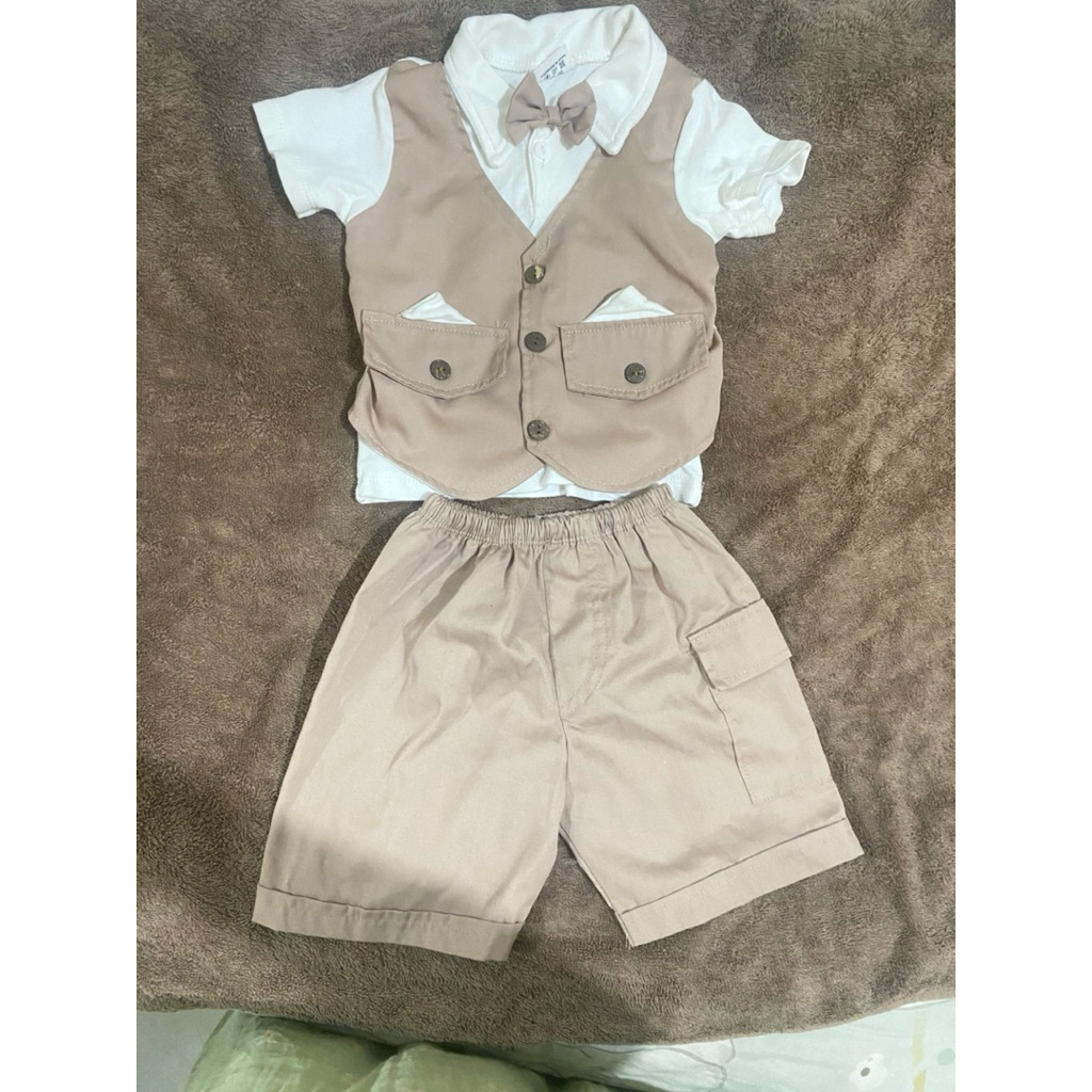 [PL] Setelan kemeja bayi laki-laki bahan kaos combed