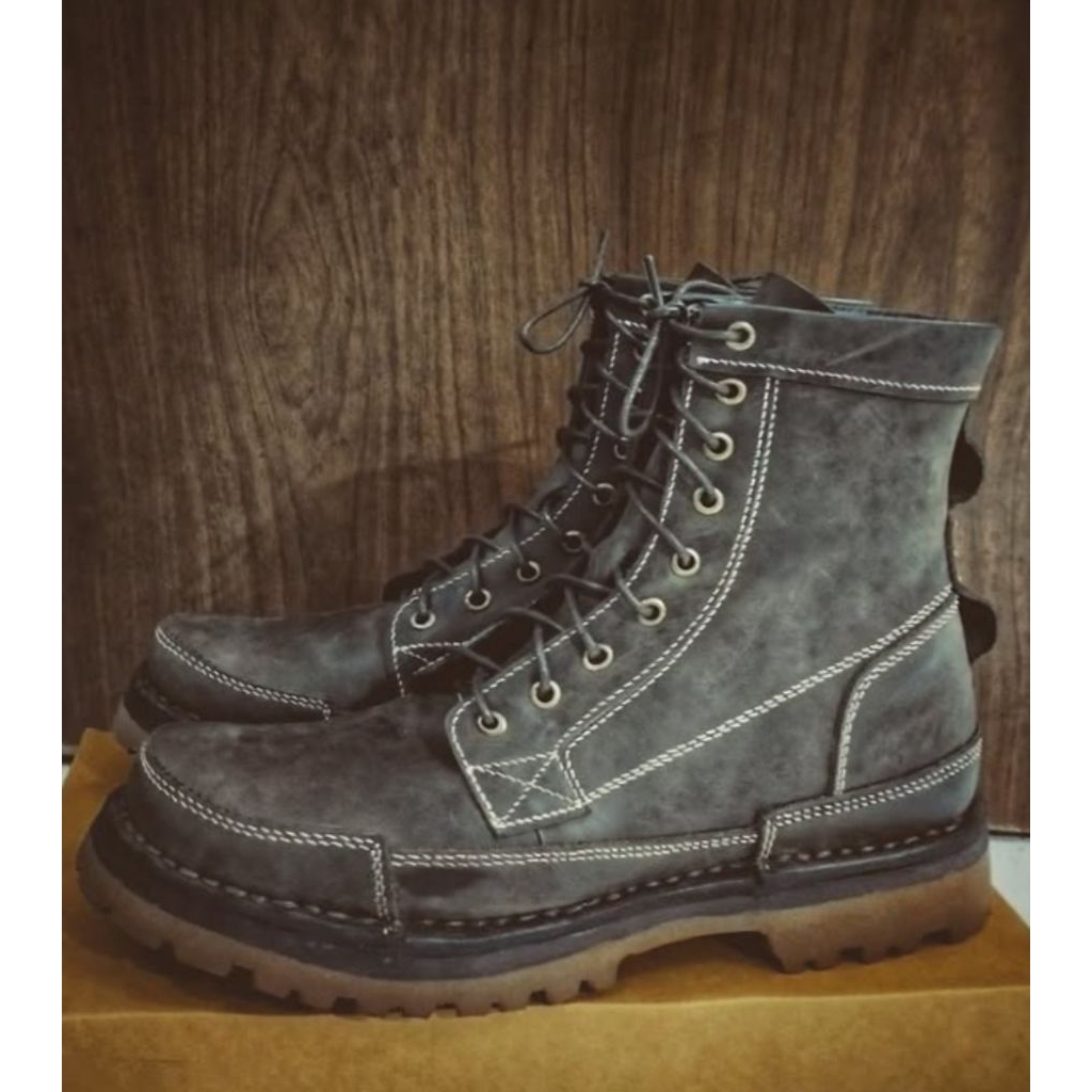 sepatu boots sepatu kulit pria (custom shoes)