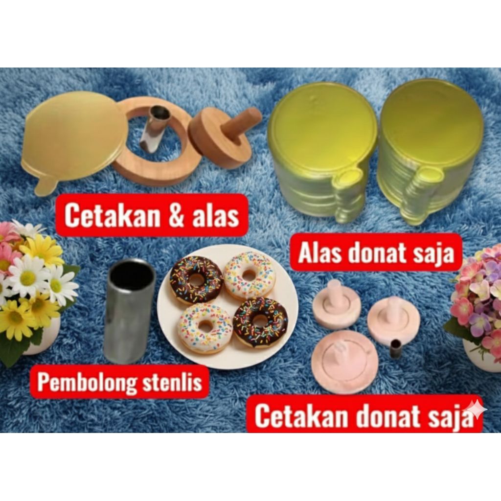 Cetakan Donat Kayu | cetakan donat anti lengket | donat homemade | alat baking donat mini | cetakan 