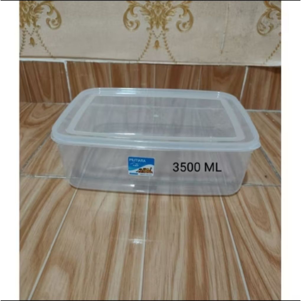 Kotak KMP Plastik Food box Tempat Bekal Mutiara pack 3500 ML