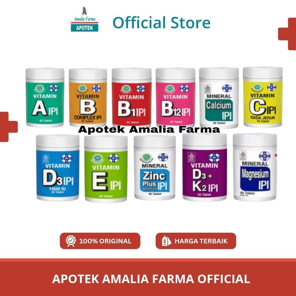 IPI Vitamin A B Kompleks C D E Zinc D3k2 Magnesium