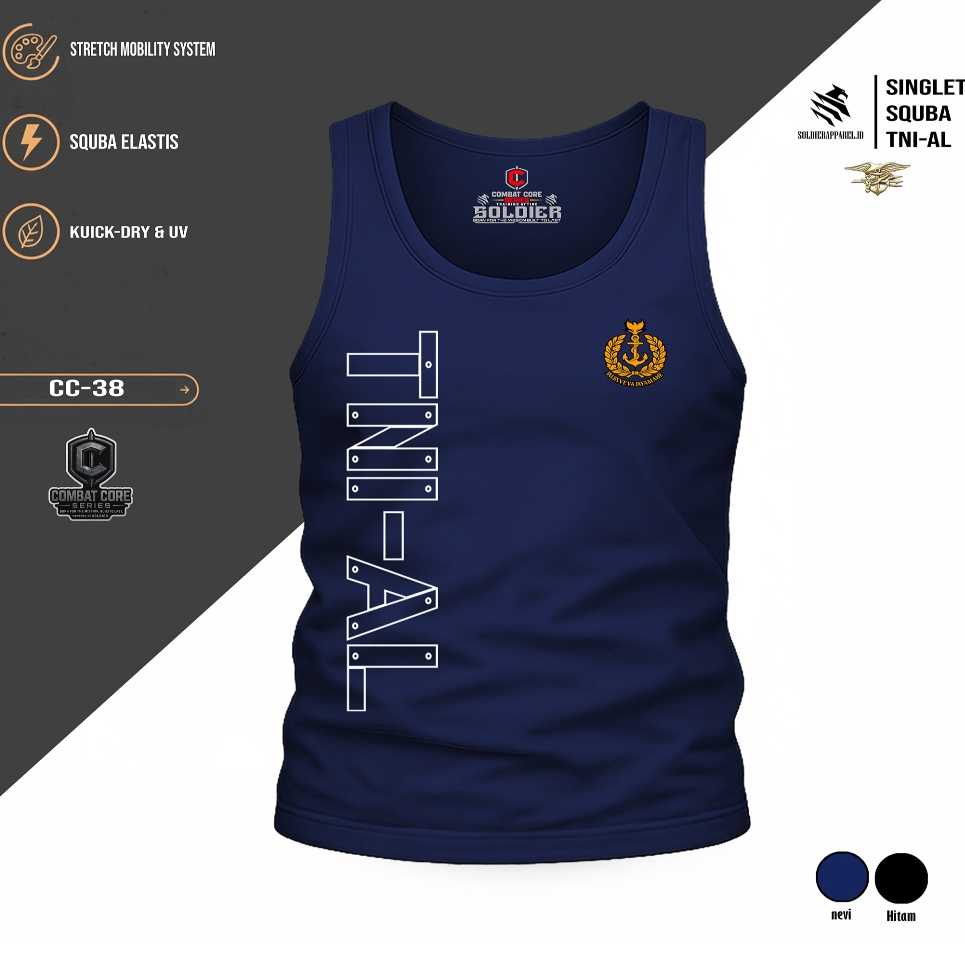 Kaos Singlet TNI - AL |  Combat Core – Edisi Angkatan Laut | Nyaman & Stylish
