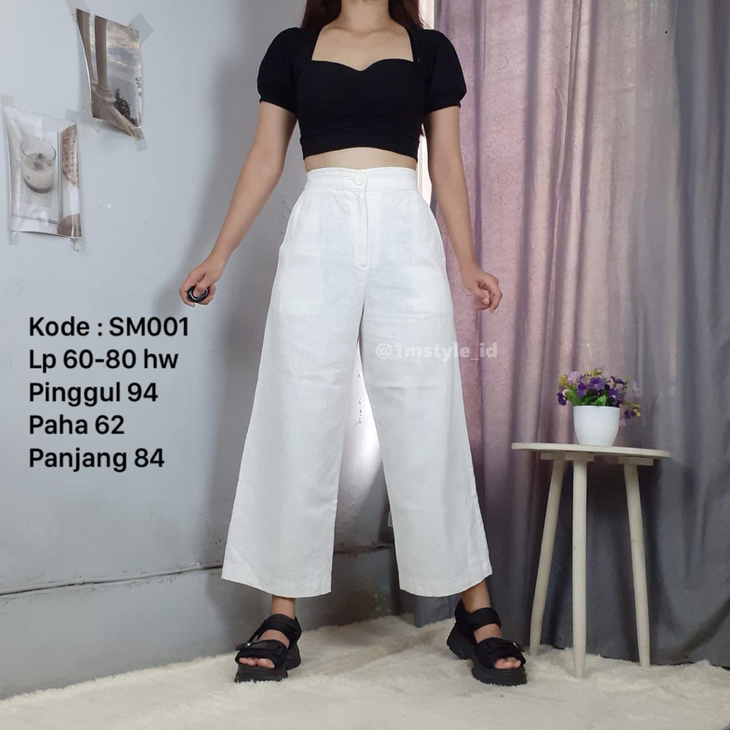 SM001 - Kulot Linen Putih