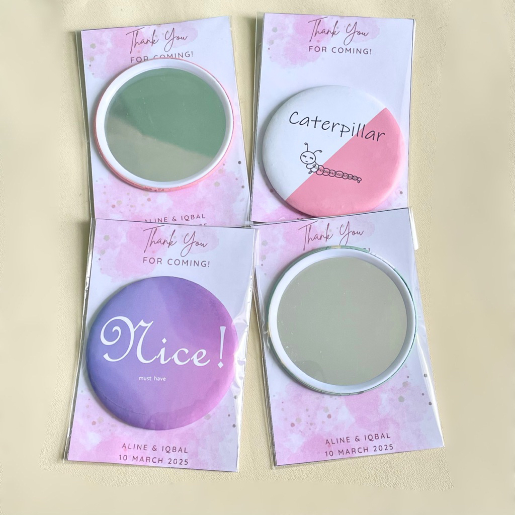 SOUVENIR KACA/cermin mini/kaca mini/souvenir pernikahan