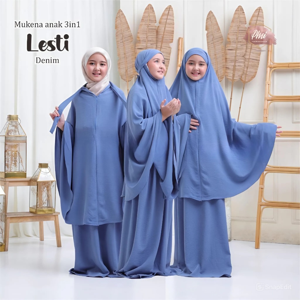 mukena anak 3 in 1 Cringkel airflow Mukena AQILA 3IN 1 Mukena ana cringkel polos terbaru