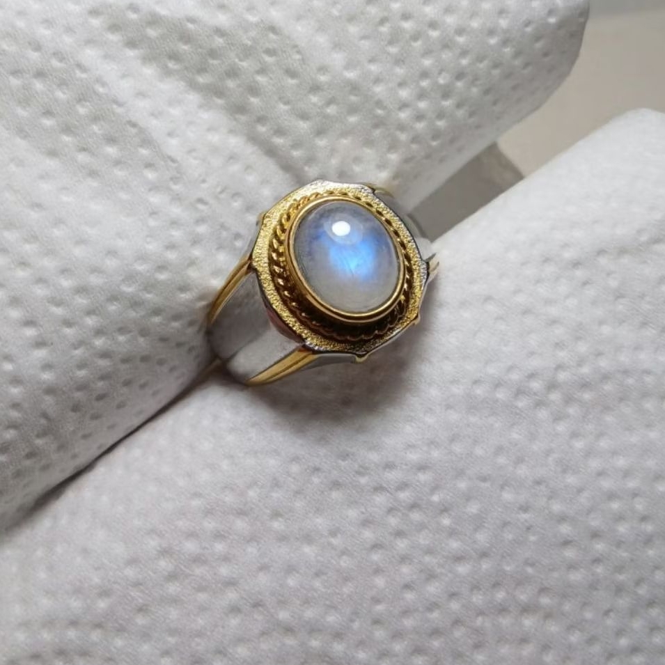 Cincin batu akik Biduri bulan natural