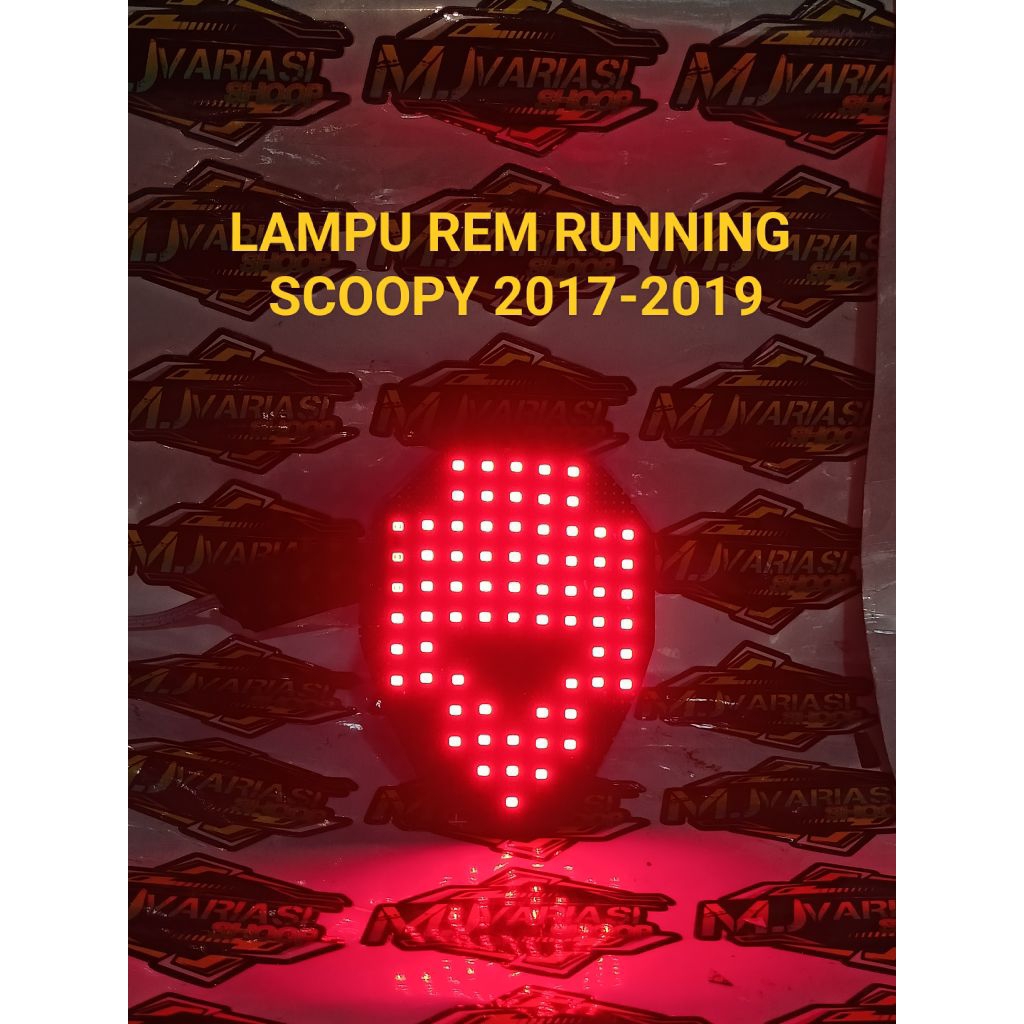 STOPLAMP RUNNING SCOOPY 2017-2019 8 MODE KEDIP OTOMATIS PNP TINGGAL COLOK LAMPU REM VARIASI SCOOPY 2