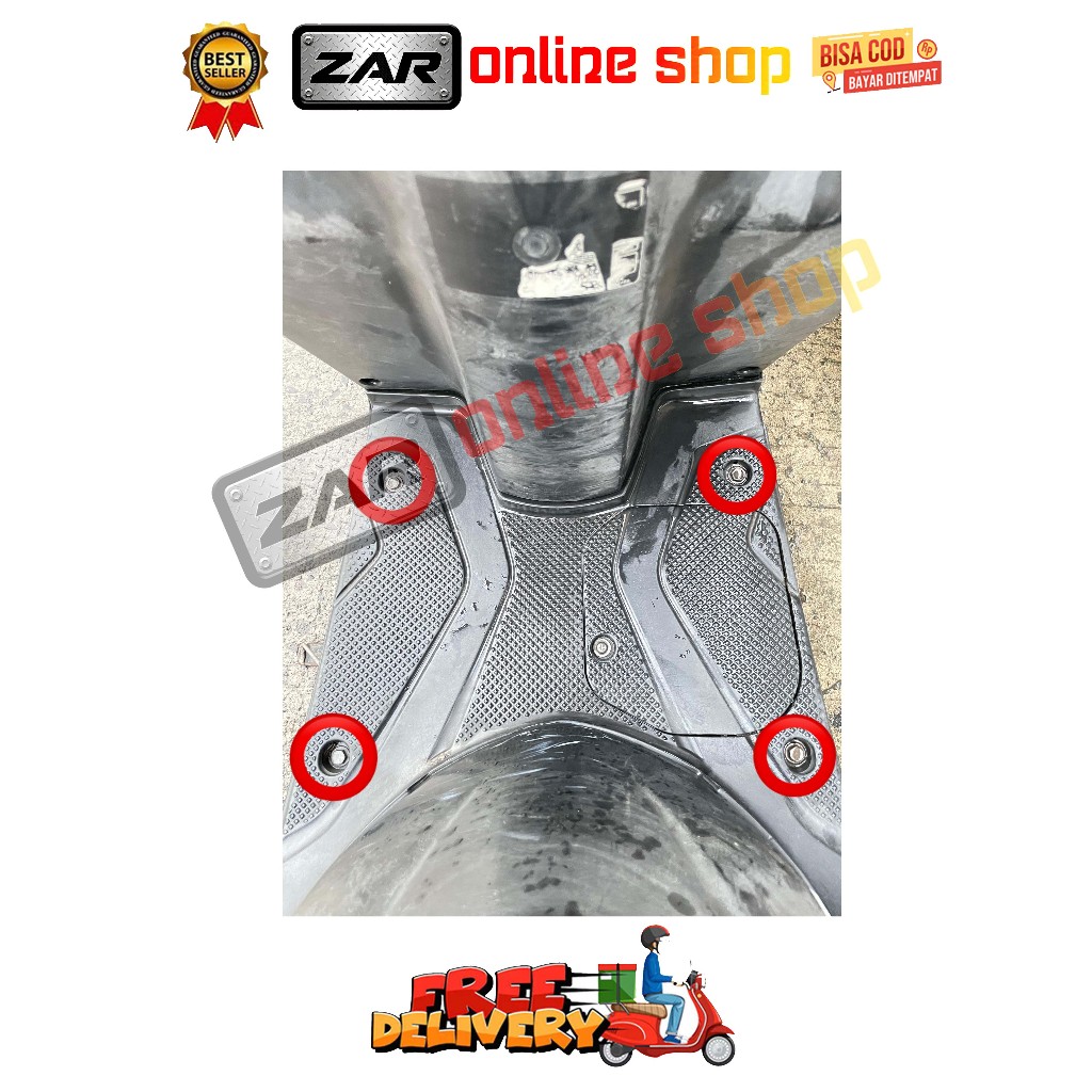 BAUT DEK INJEK ( 4 BAUT ) MODEL SPIRAL BEAT SCOOPY KARBU FI ESP SPACY VARIO 110 TECHNO CW TAHUN 2006