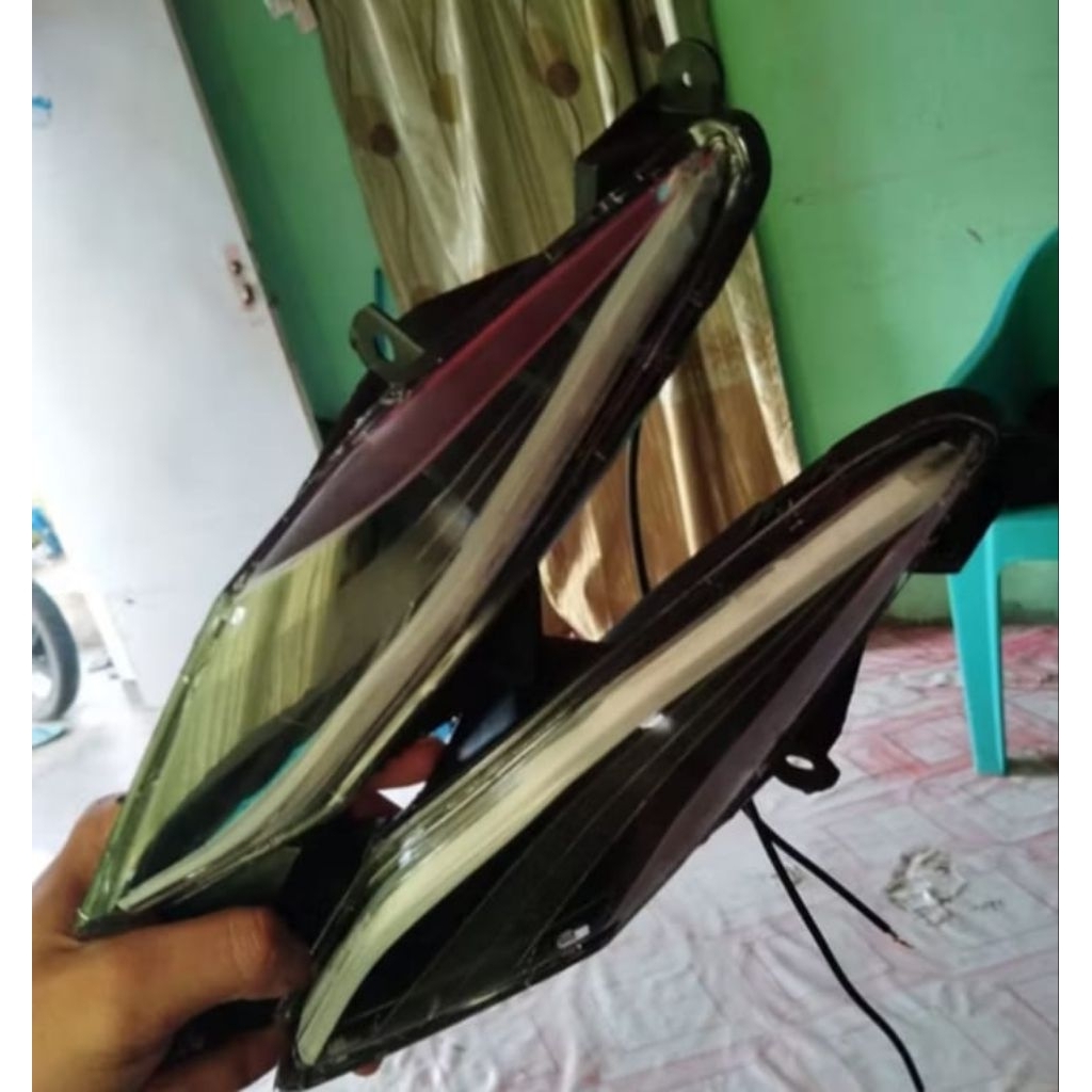 Lampu Sen Reteng Depan Beat Fi Plus Lampu Alis Running Biru Kuning