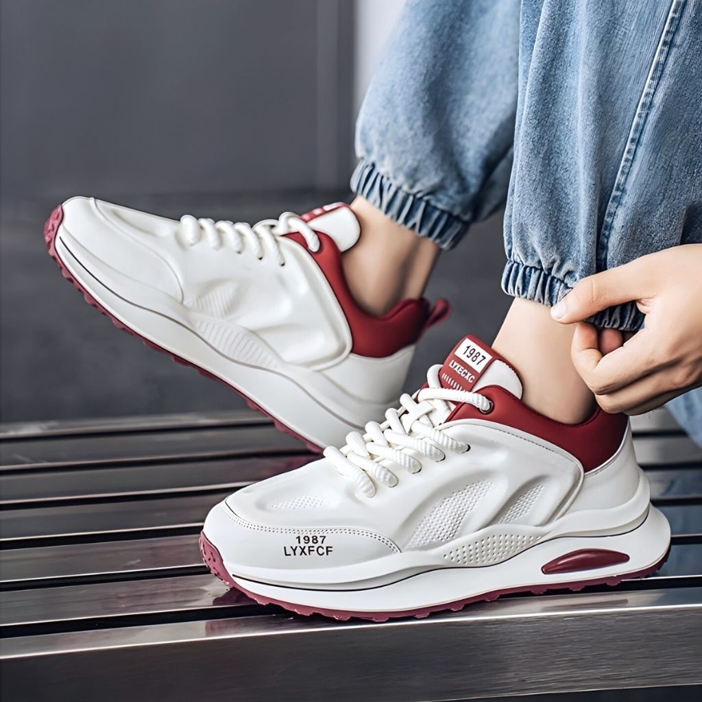 Sepatu Sneakers Cowok Keren Sepatu Sekolah Kerja Kuliah Outfit Hang Out Kekinian