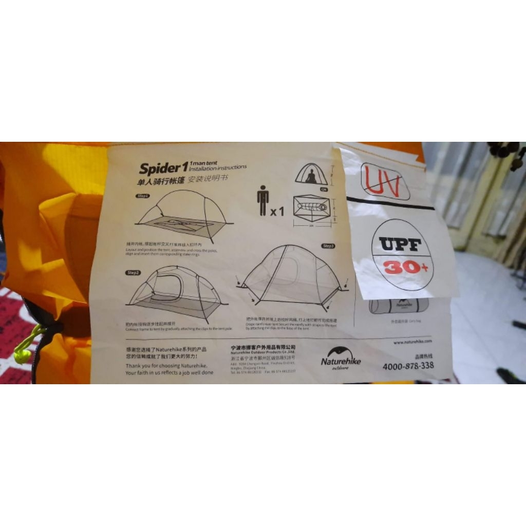 tenda naturehike spider 1 person