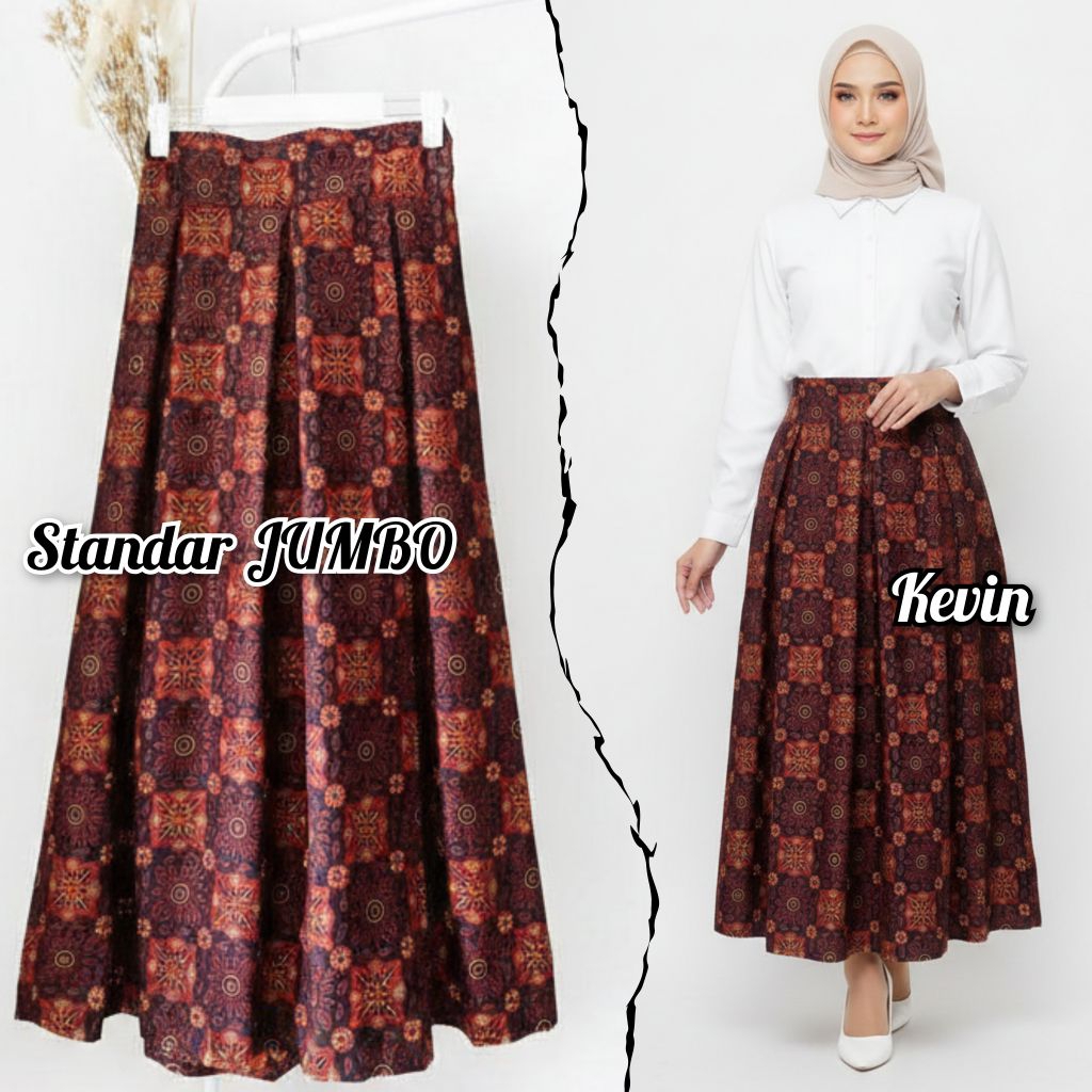 ROK BATIK MODEL TERBARU BAWAHAN KEBAYA BATIKSOLO WANITA KATUN PREMIUM MODERN PAYUNG KLOK BIG SIZE RO