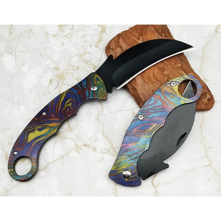 Pisau Karambit Lipat Sabit Mantis Tahan Karat