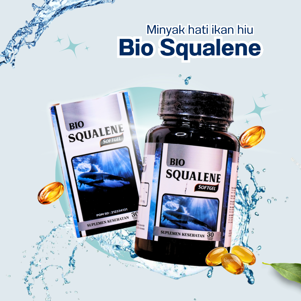 Bio Squalene Original Minyak Ikan Hiu 100% Suplemen Kesehatan Dewasa
