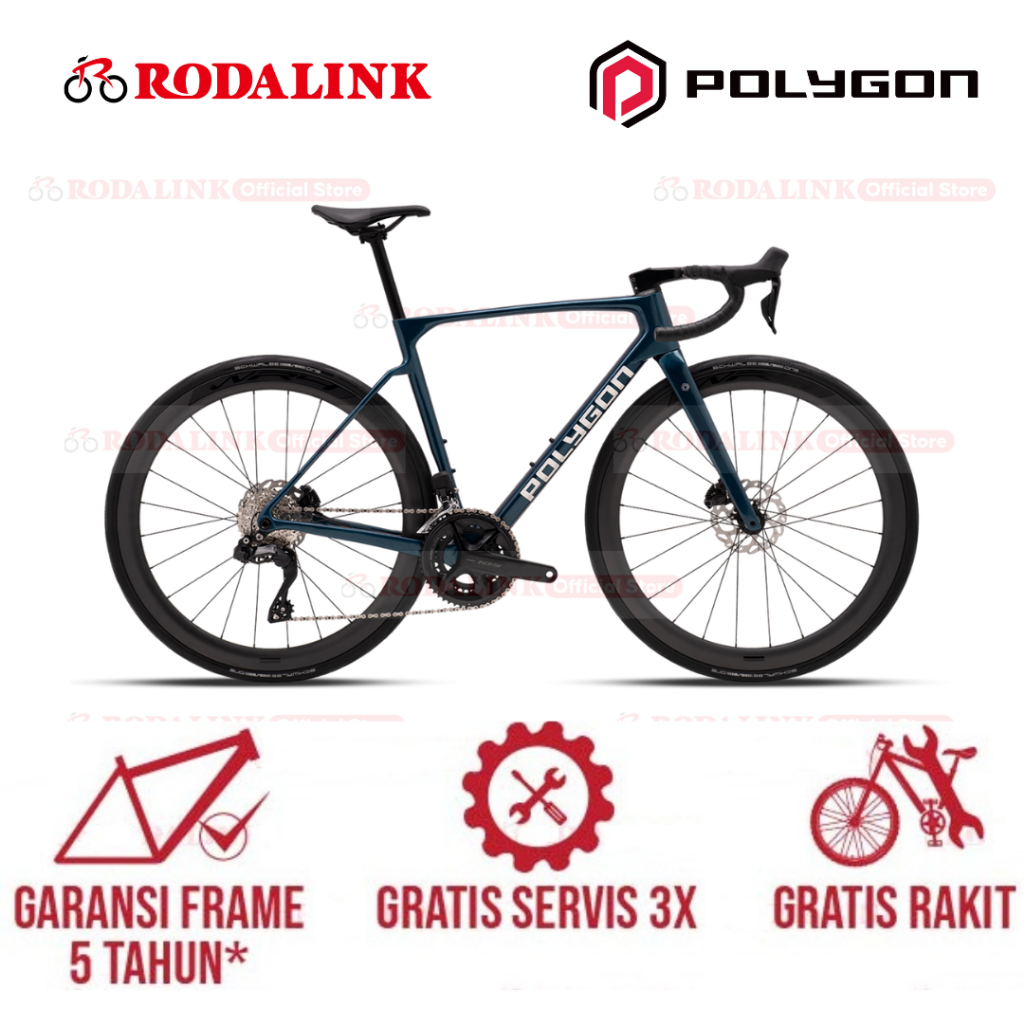 Polygon Sepeda Balap Strattos C7 Di2 – Carbon Endurance All-Round Road Bike With Shimano 105 Di2
