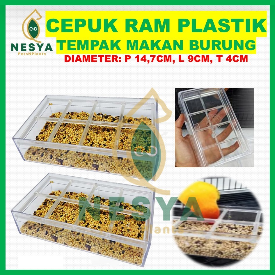 Cepuk Ram Wadah Pakan Milet Minuman Ternak Burung LOVEBIRD KOLONI