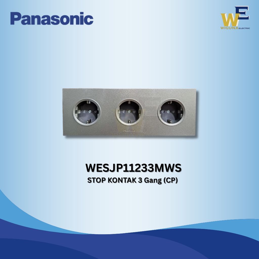 Panasonic Stop Kontak Triple/  Stop Kontak 3 Gang / Stop Kontak 3 Lubang / WESJP11233