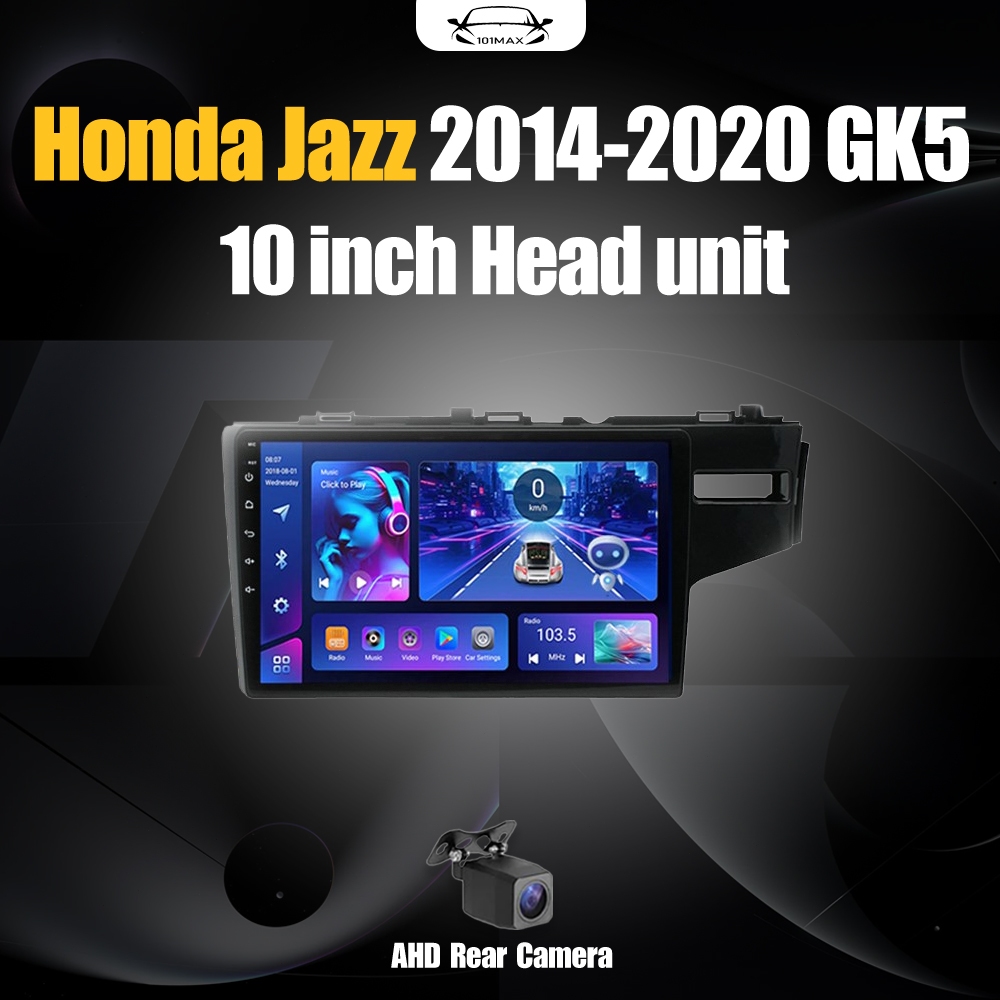 Android 15 Head Unit 10" IPS For Honda Jazz 2014-2020 GK5 Head Unit 8 Chip Nuklir 8+64GB/8+128GB And