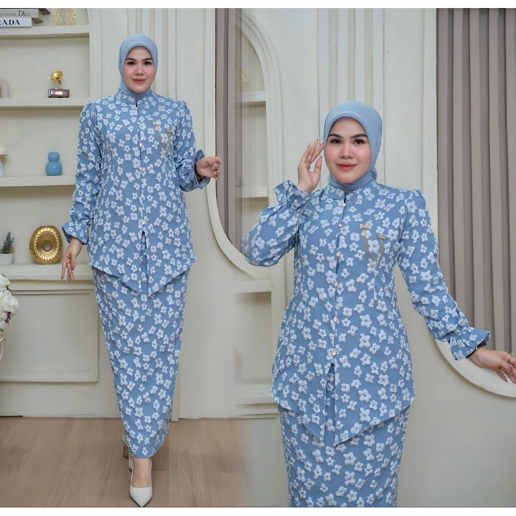stelan kebaya Nurhaliza PJ / stelan lebaran / stelan murah / kebaya terbaru