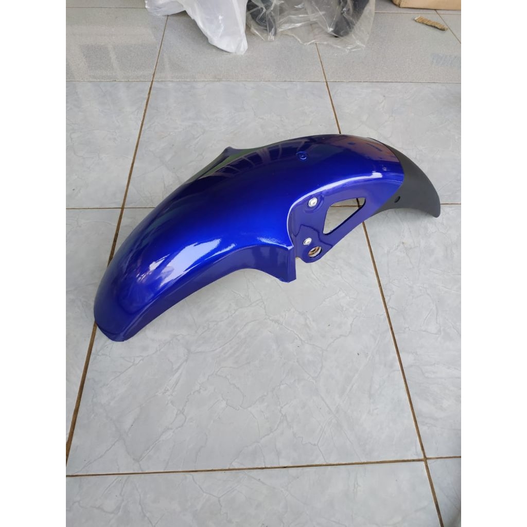 Spakbor depan Rx King set breket, Rx King new biru bahan tebal mirip original