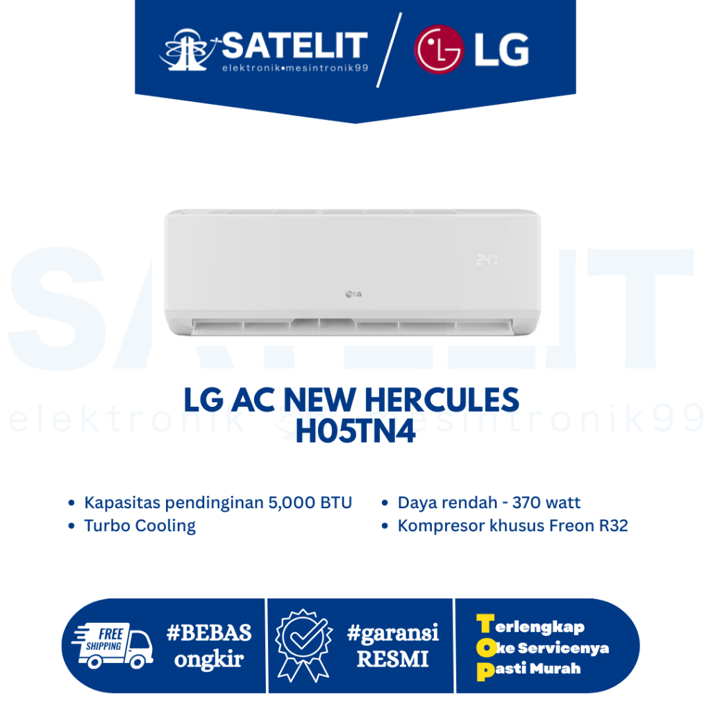 AC LG H05TN4 Hercules 1/2 PK – Unit Only, Hemat Listrik, Pendingin Cepat, Low Watt