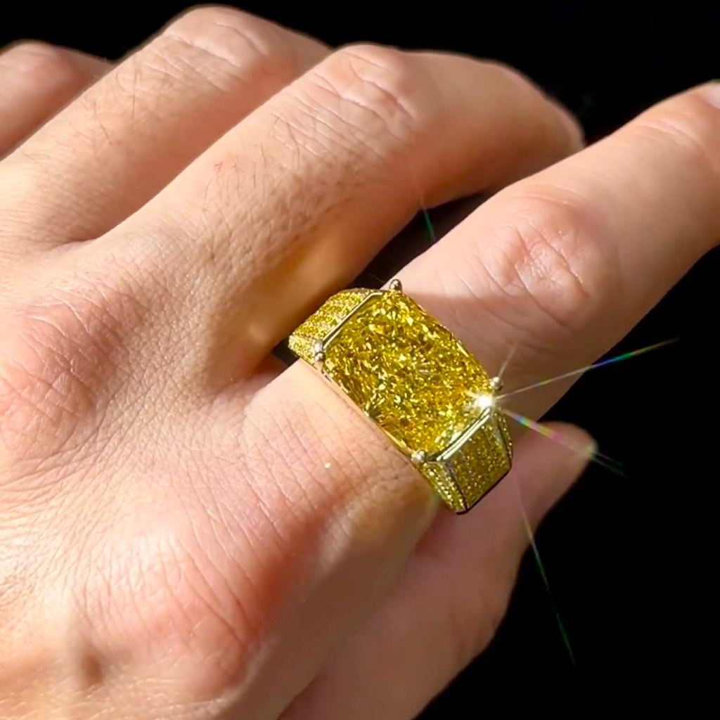 [ 18K Emas Asli / 10ct Yellow Diamond 18K Emas Asli HongKong Gold ]- FL-IF-VVS1 - VS1 - Color D PREM