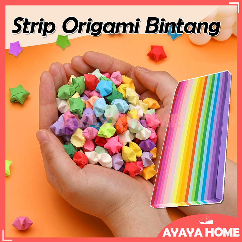 540 Lembar Kertas Origami Bintang /Warna Origami Star Paper /Strip Origami Bintang-P