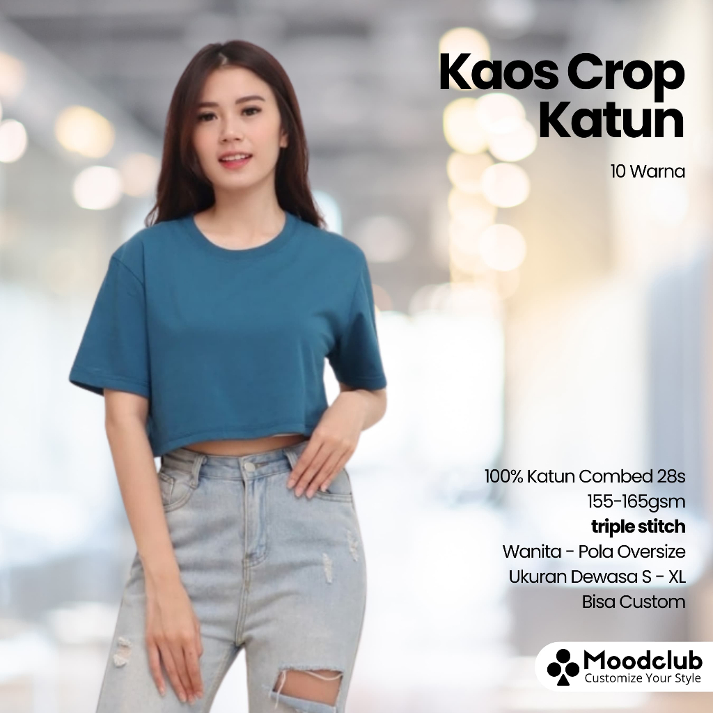 CROP TEE OVERSIZE VIP COTTON COMBED 28S
